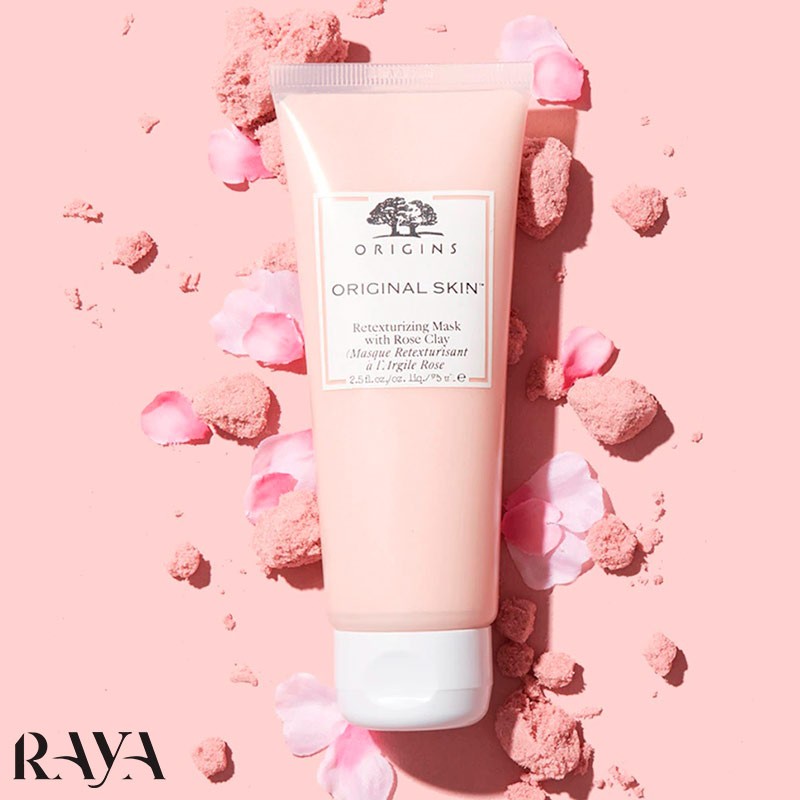 ماسک صورت احیا کننده پوست خاک رس رز اوریجینز حجم 15 ، 30 و 75 میل Origins Original Skin Retexturizing Mask With Rose Clay